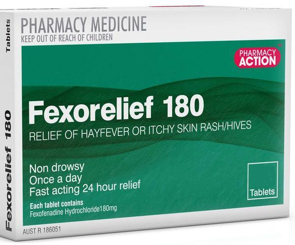 10x Fexorelief 180mg + 10x Cetrelief 10mg + 10x Lorastyne 10mg