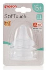 Pigeon SofTouch Peristaltic Plus 15m+ LLL Y-cut Wide Neck 2pcs