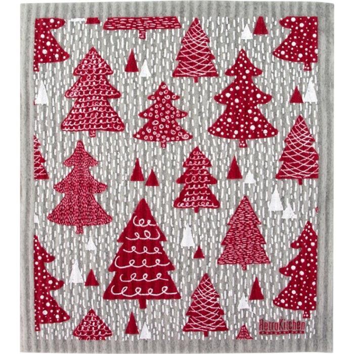 RETROKITCHEN 100% Biodegradable Dishcloth Christmas Forest