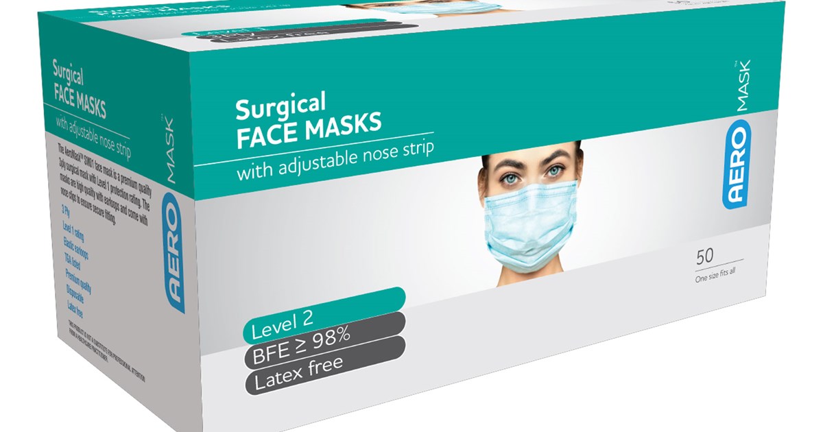 AEROMASK Level 2 Surgical Mask 50PK