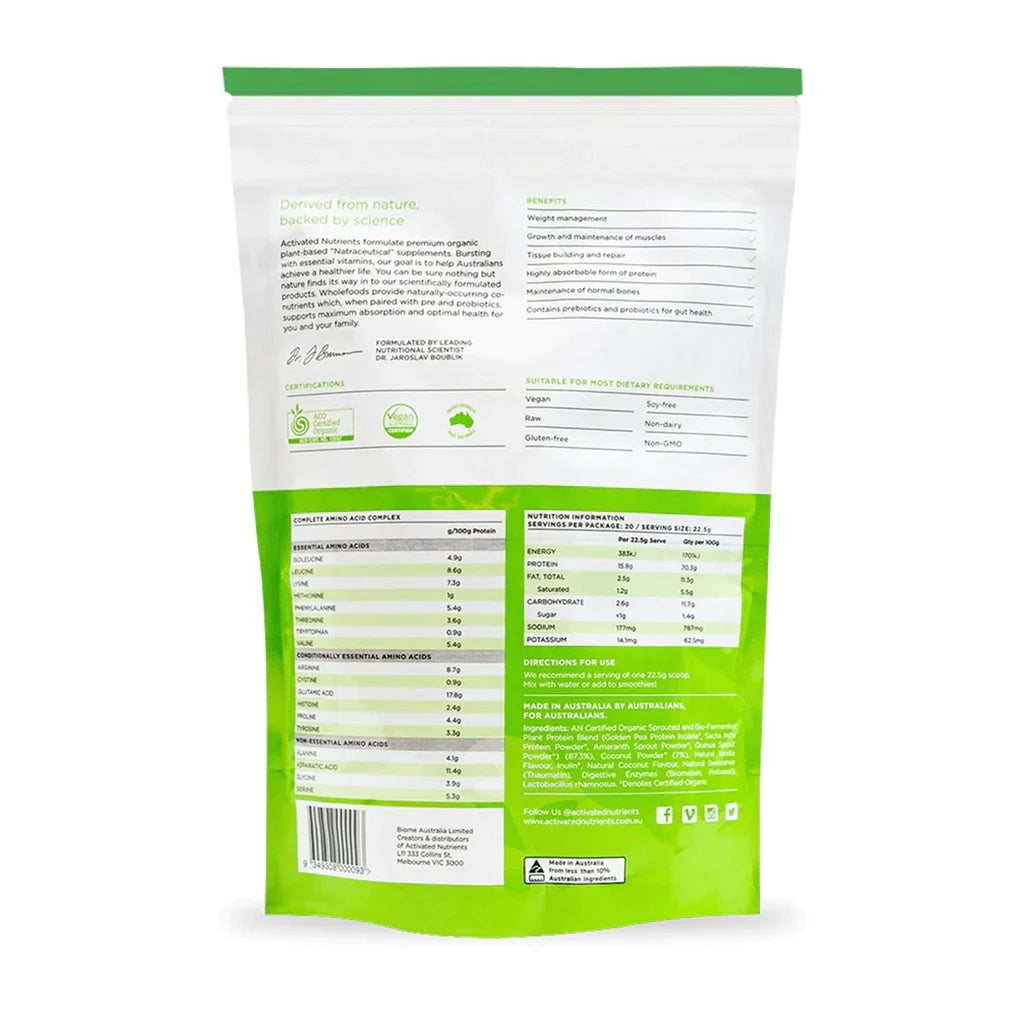 Activated Nutrients Organic Tone Up Coconut Protein (To Sculpt & Define) 450g