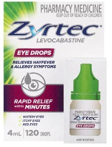 Zyrtec Levocabastine Eye Drops 4ml
