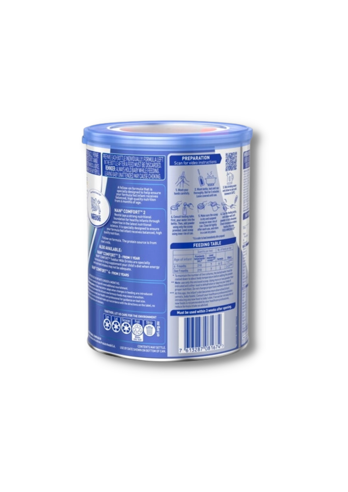 Nestlé NAN COMFORT 2, Follow-On Formula 6-12 Months – 800g