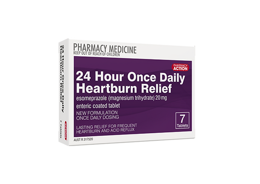 Pharmacy Action 24 Hour Once Daily Heartburn Relief 7 Tablets (Limit ONE per Order)