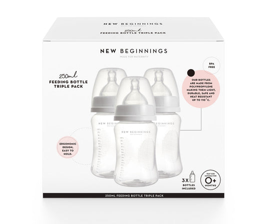 New Beginnings Feeding Pp Bottle Triple Pack - 3 x 250mL