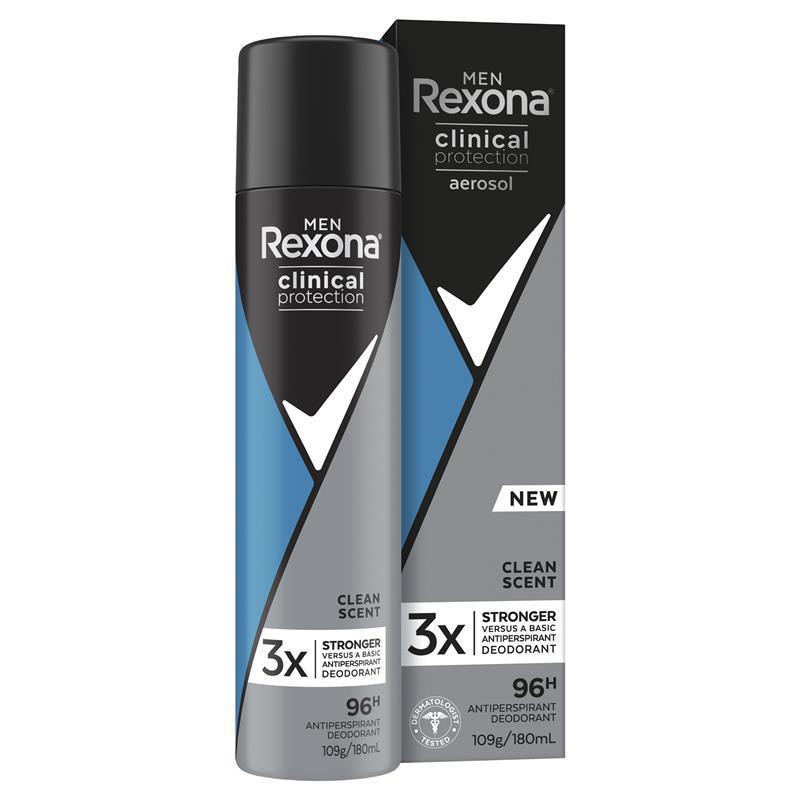 Rexona for Men Clinical Protection Antiperspirant Clean Scent 180ml