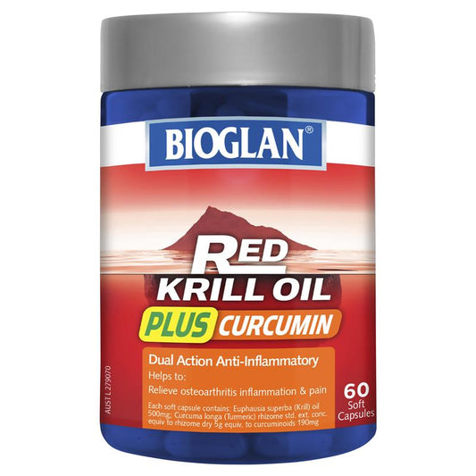 Bioglan Red Krill Plus Curcumin 60 Capsules