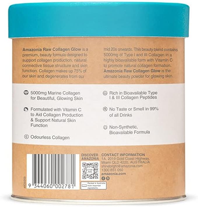 Amazonia Raw Beauty Collagen Glow Unflavoured 200g