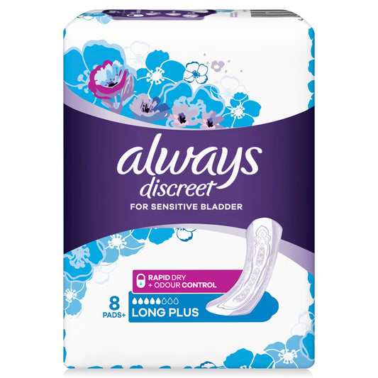ALWAYS DISCREET PAD LONG PLUS 8PK