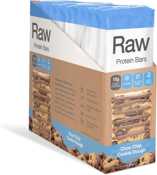 Amazonia Raw Protein Choc Chip Cookie 40g (Pack of 10)