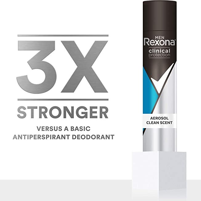 Rexona for Men Clinical Protection Antiperspirant Clean Scent 180ml