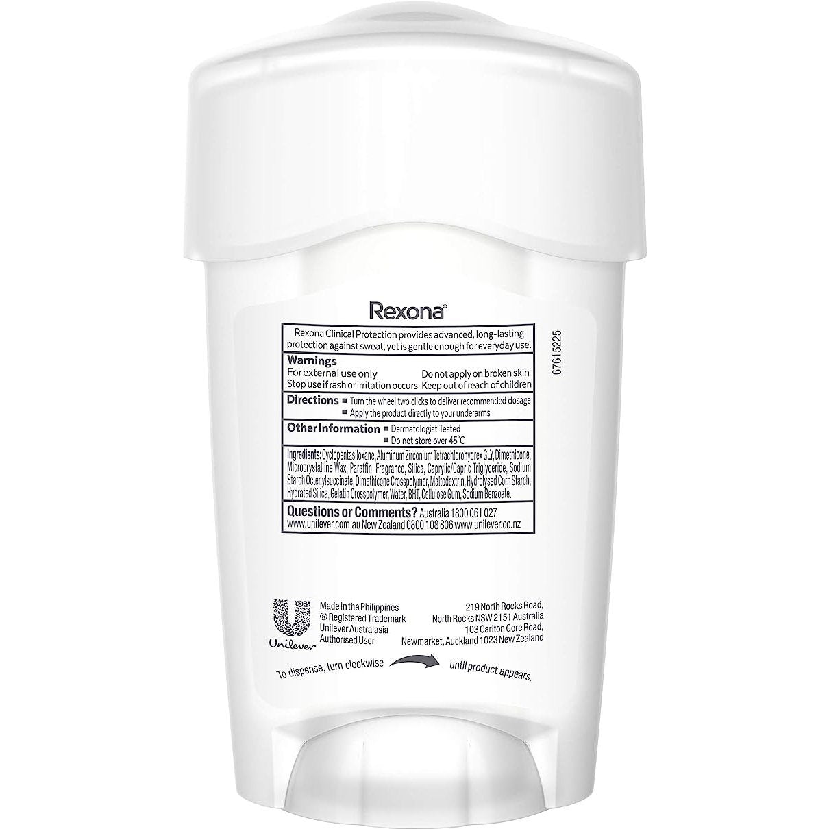 Rexona Clinical Protection Antiperspirant Deodorant 45g  Gentle Dry