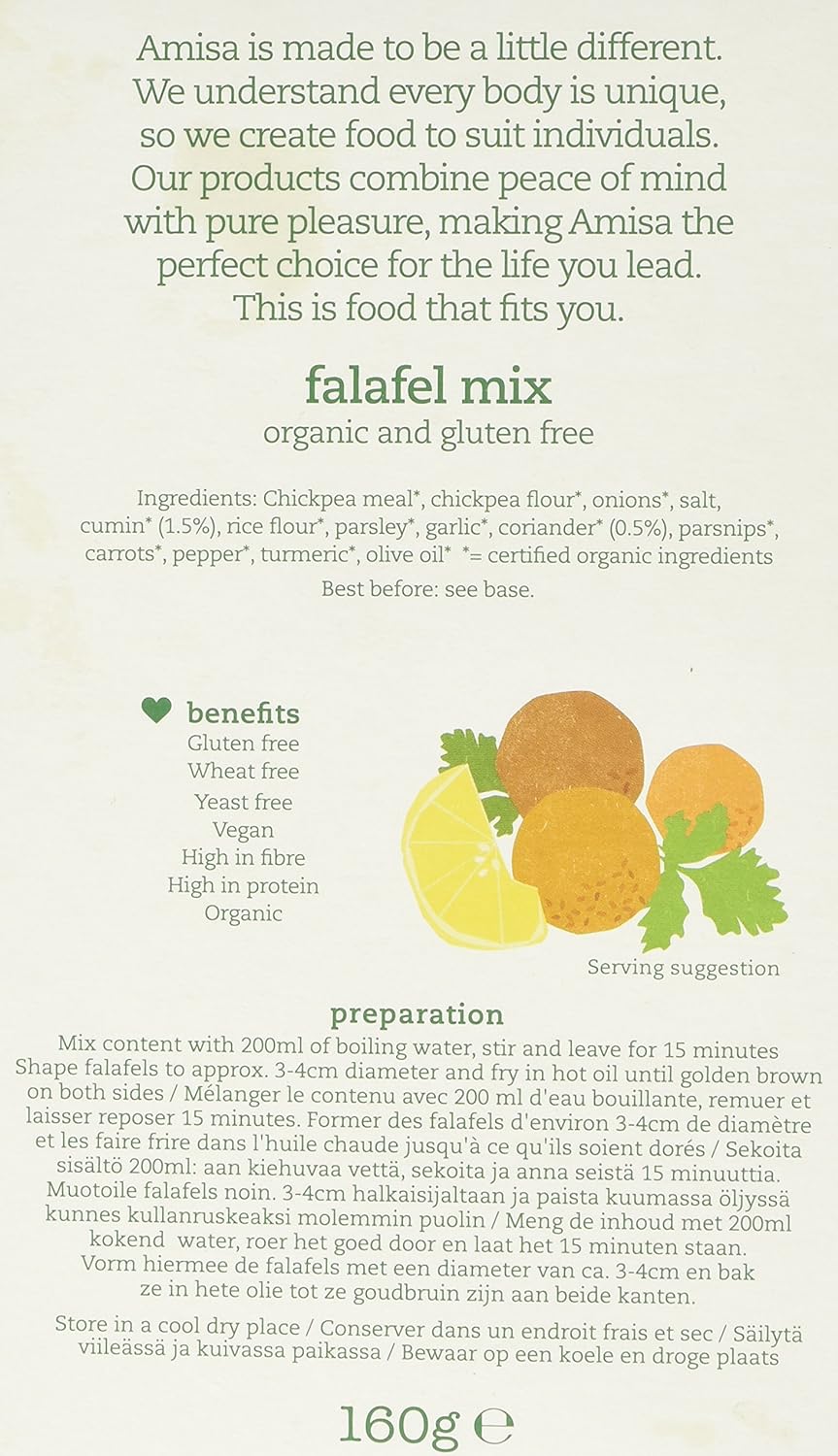 Amisa Organic Falafel Mix 160g (Pack of 6)