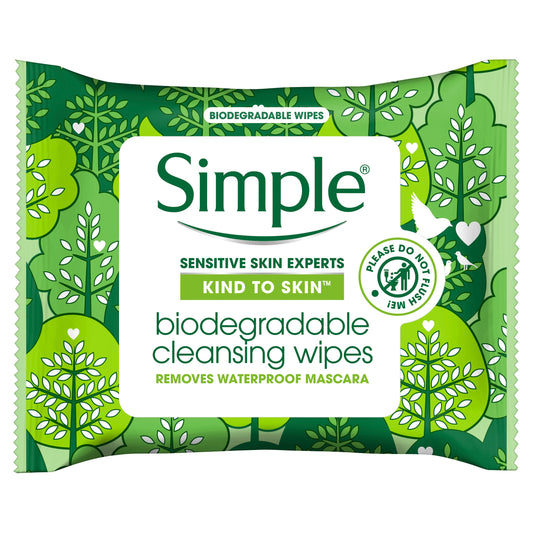 Simple Biodegradable Cleansing Wipes 25