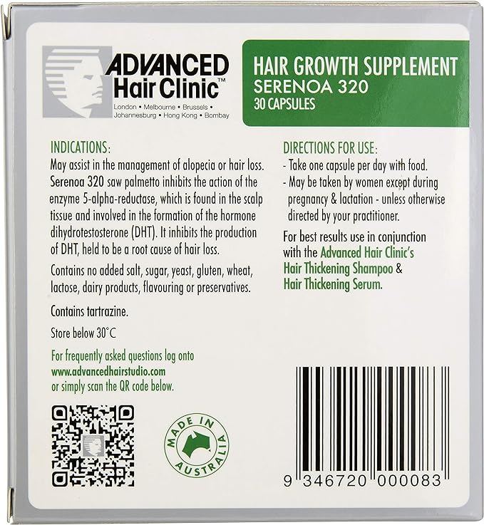 Advanced Hair Solutions Hair Thickening Serenoa 320 30 capsules