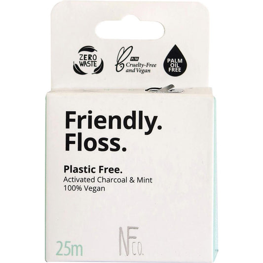NFCO Friendly Floss (Dental Floss) Activated Charcoal & Mint 25m