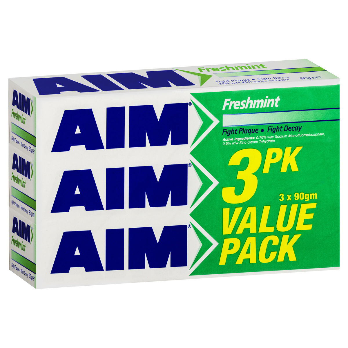 Aim Freshmint Toothpaste 90g (Pack of 3)