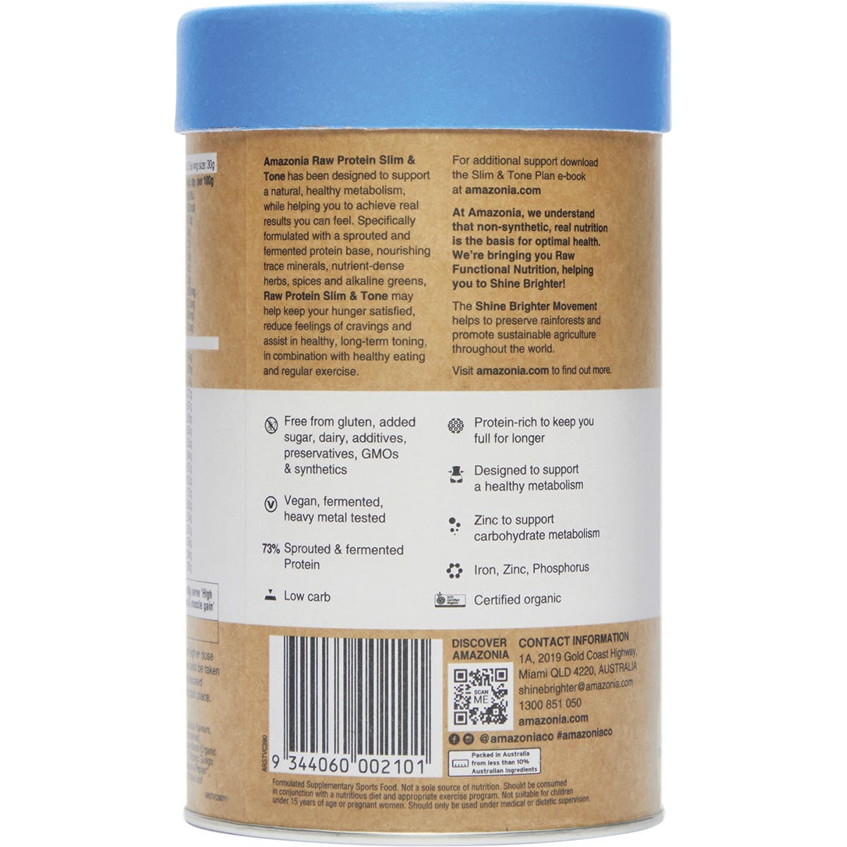 AMAZONIA Raw Protein Slim & Tone Vanilla Cinnamon 390g