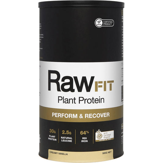 AMAZONIA RawFit Plant Protein Perform & Recover Creamy Vanilla 500g