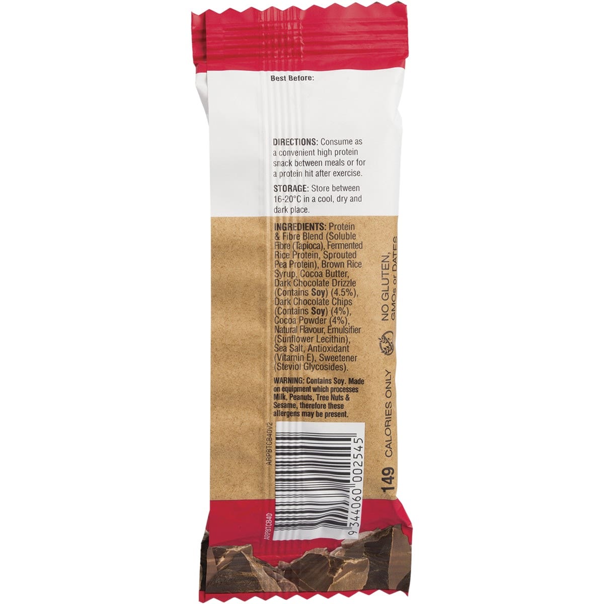 Amazonia Raw Protein Triple Choc Brownie 40g (Pack of 10)