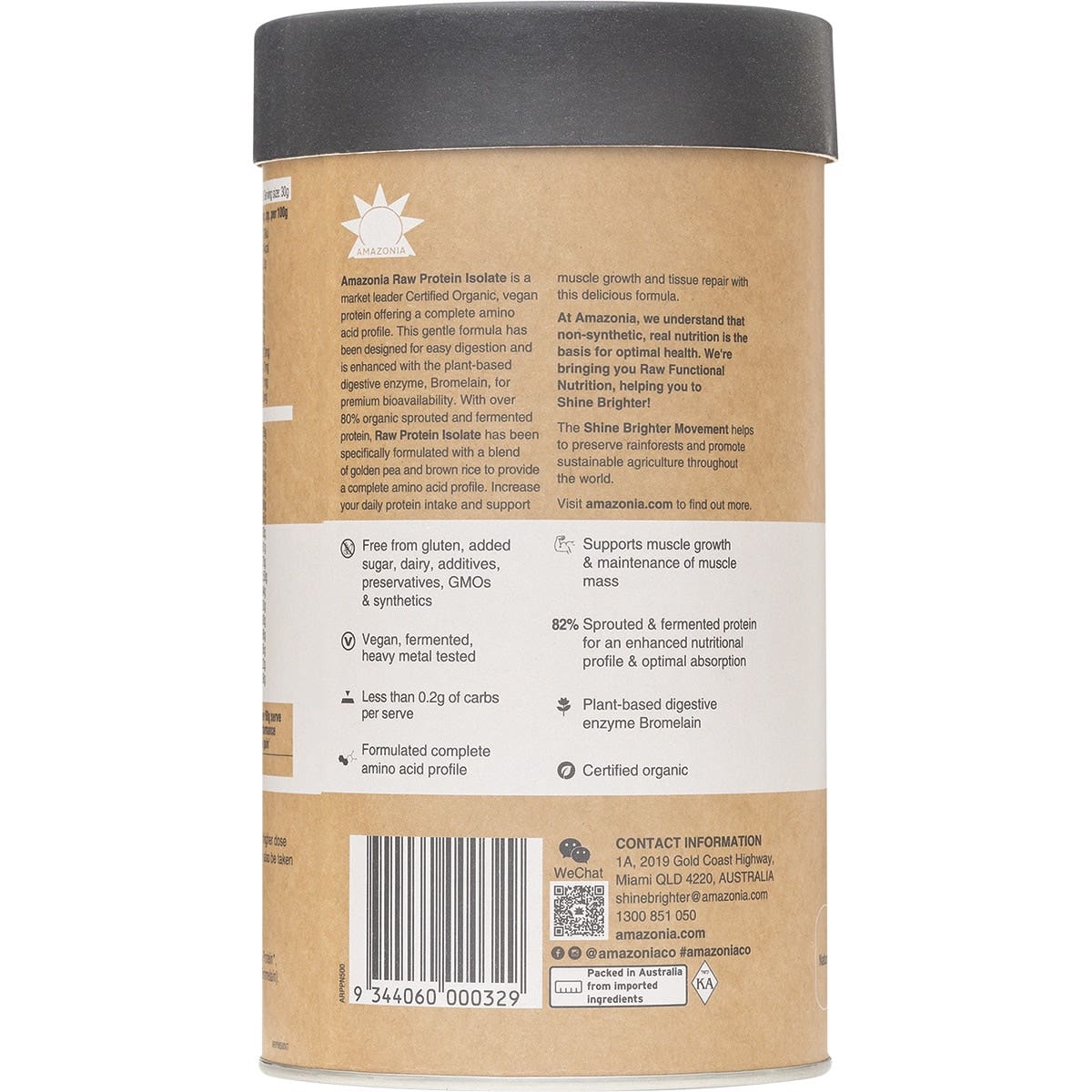 AMAZONIA Raw Protein Isolate Natural 500g