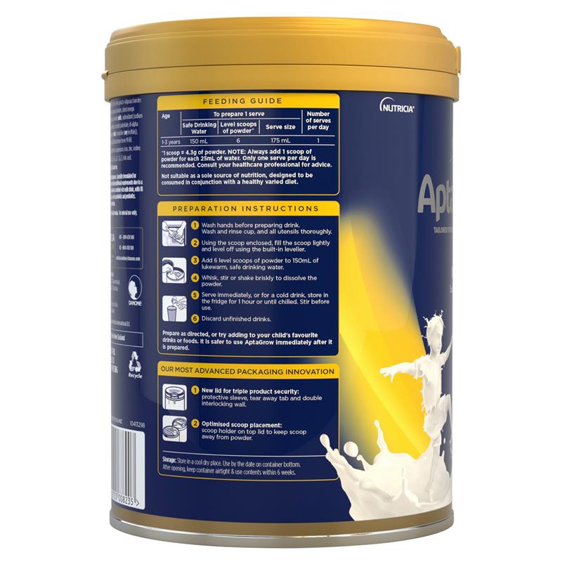 Aptamil Aptagrow 1+ Years Milk Drink 900g (Expiry 09/2024)