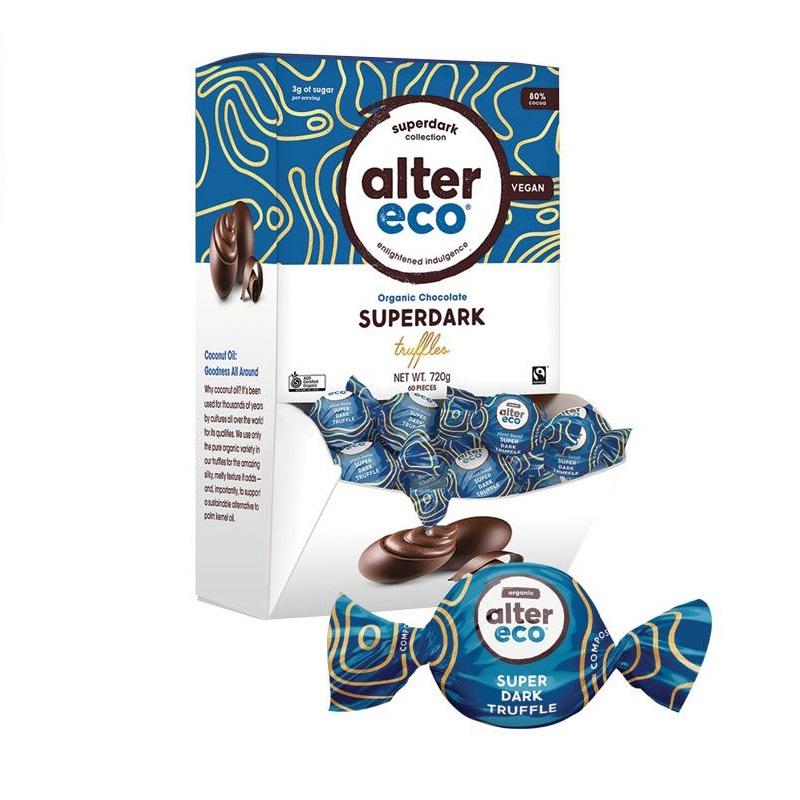 ALTER ECO Chocolate (Organic) Superdark Cacao Truffles 60x12g