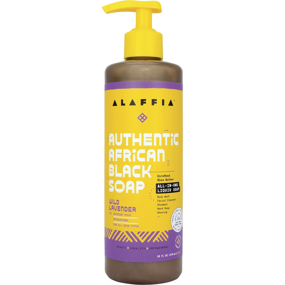 ALAFFIA African Black Soap All-In-One Wild Lavender 476ml
