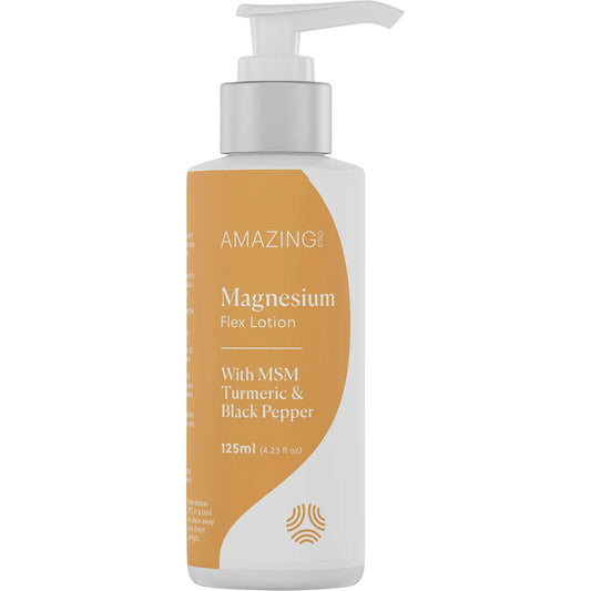 AMAZING OILS Magnesium Flex Lotion With MSM Turmeric & Black Pepper 125ml