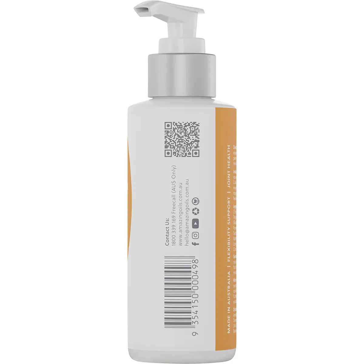 AMAZING OILS Magnesium Flex Lotion With MSM Turmeric & Black Pepper 125ml