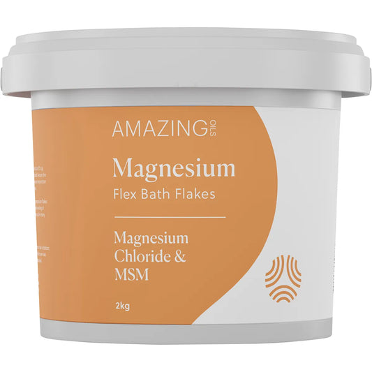 AMAZING OILS Magnesium Flex Bath Flakes Magnesium Chloride & MSM 2kg