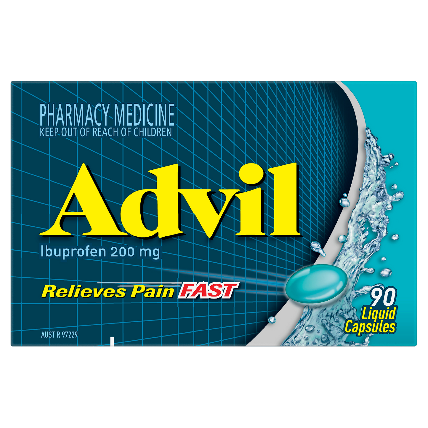 Advil Liquid Capsules for Fast & Effective Pain Relief with Liquid Speed 90 Pack