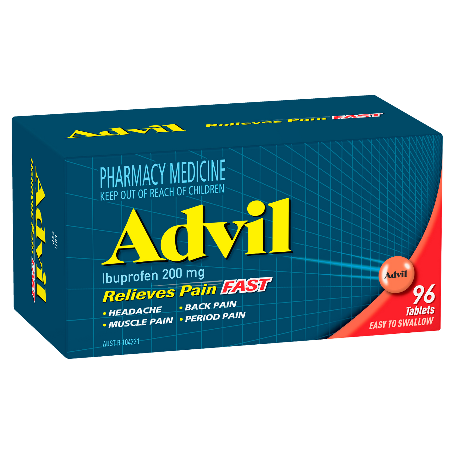 Advil Tablets 200mg Ibuprofen 96 Pack