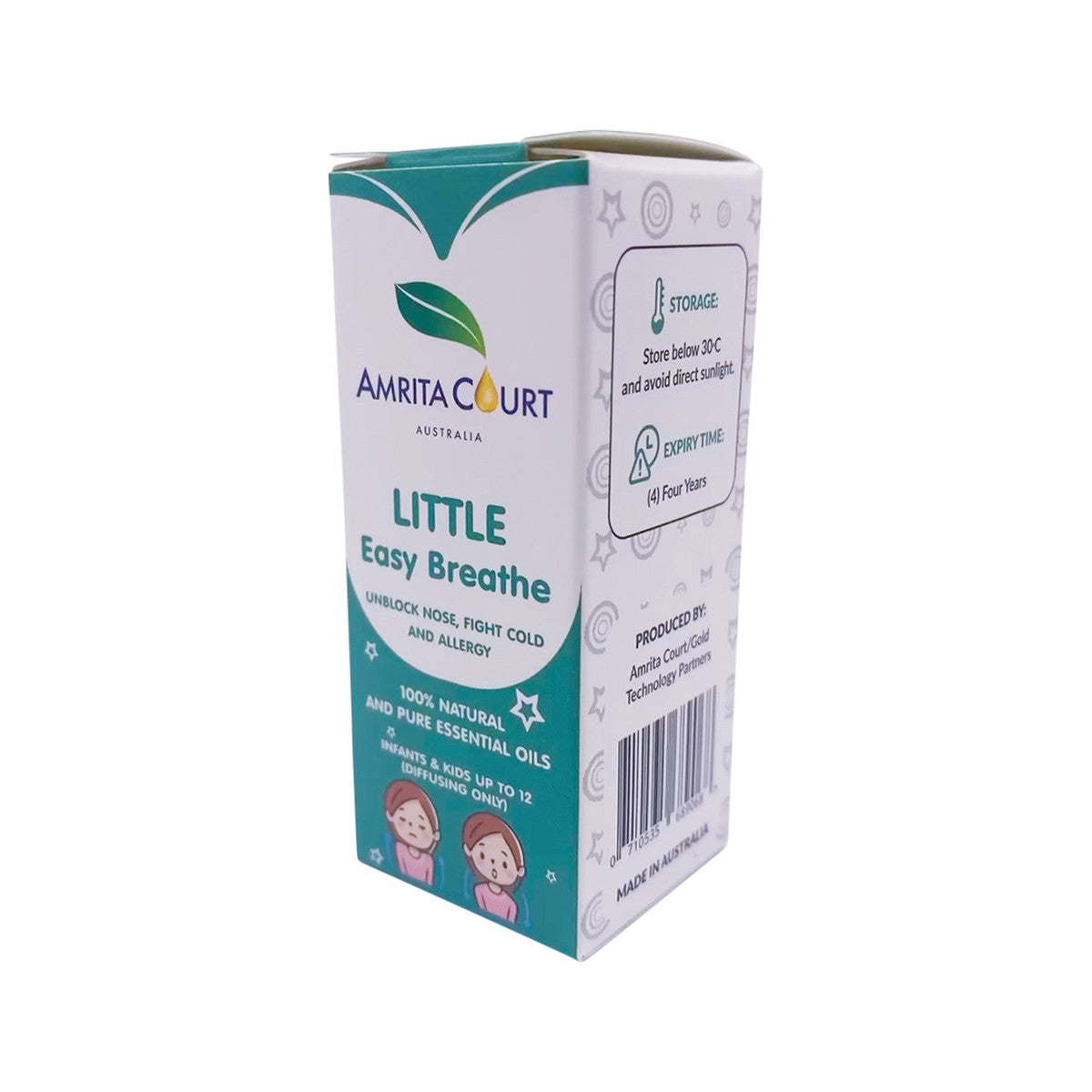 Amrita Court LITTLE 100% Natural & Pure Essential Oil Blend Easy Breathe 10ml