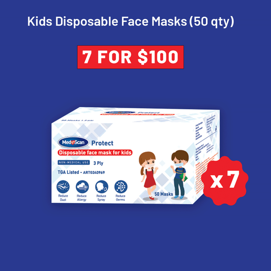 Kids Disposable 50 Face Masks -  7 for $100 Bundle