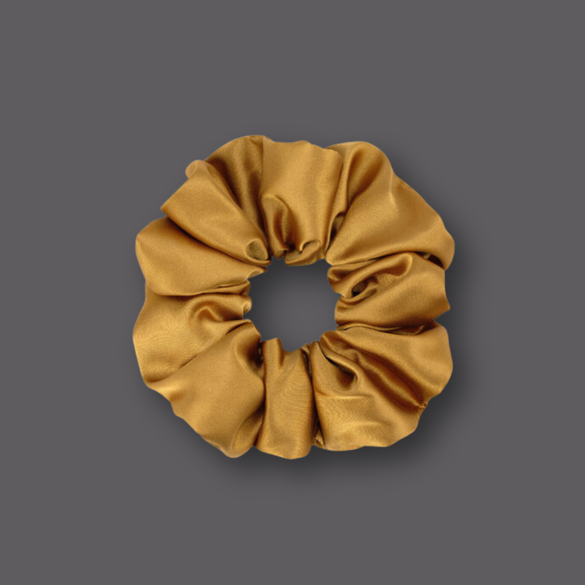 BURNT ORANGE SATIN SCRUNCHIE - 1 PK