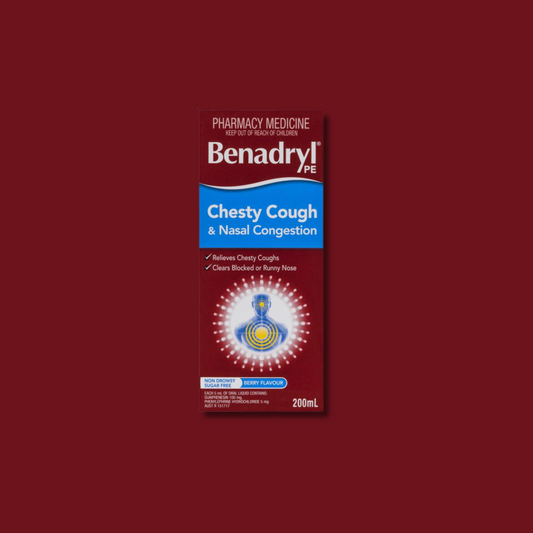 Benadryl PE Chesty Cough & Nasal Congestion Non-Drowsy Berry Flavour 200mL