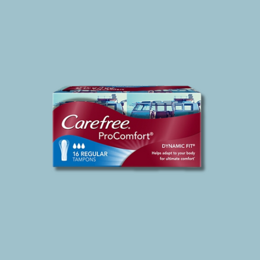 CAREFREE® PROCOMFORT® REGULAR TAMPONS