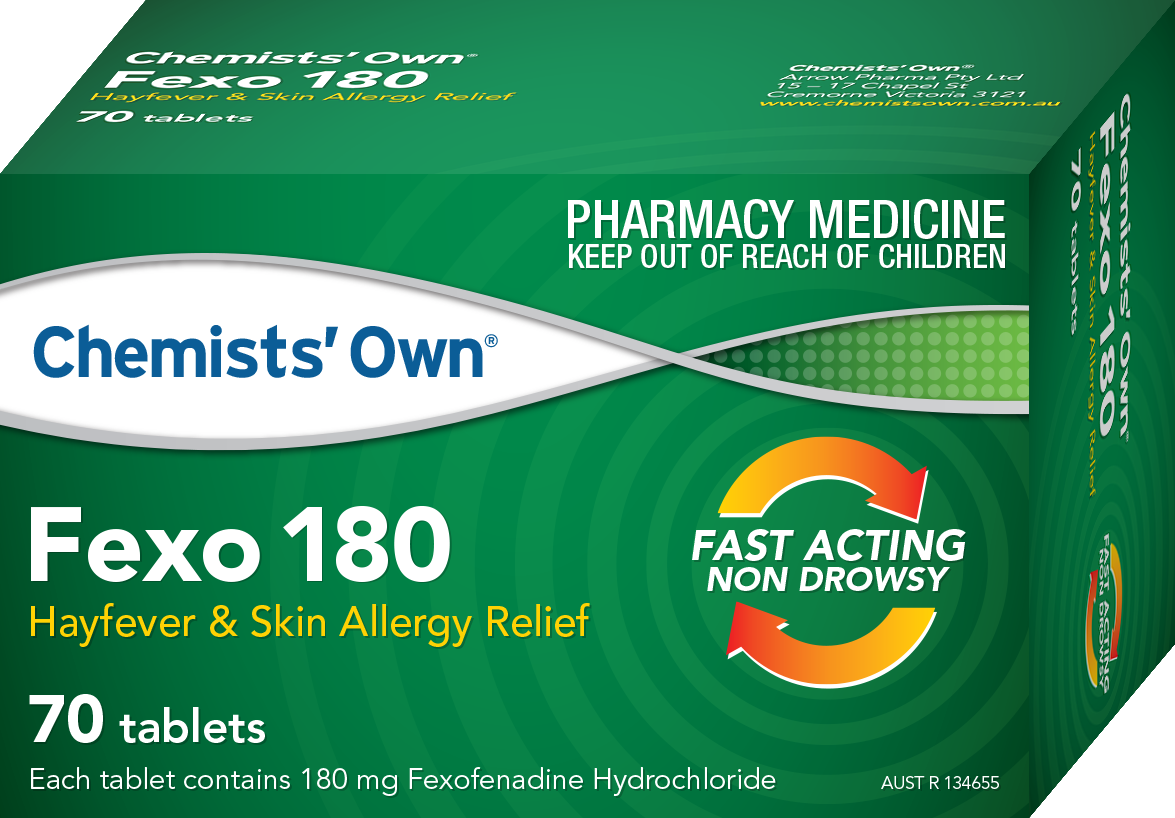 Chemists' Own Australia Day Combo / 70x Fexo 180mg + 50x Loratadine + 30x C-Zine