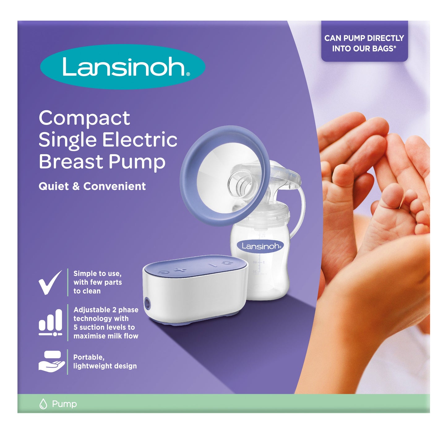 Lansinoh Compact Single Electric Breast Pump