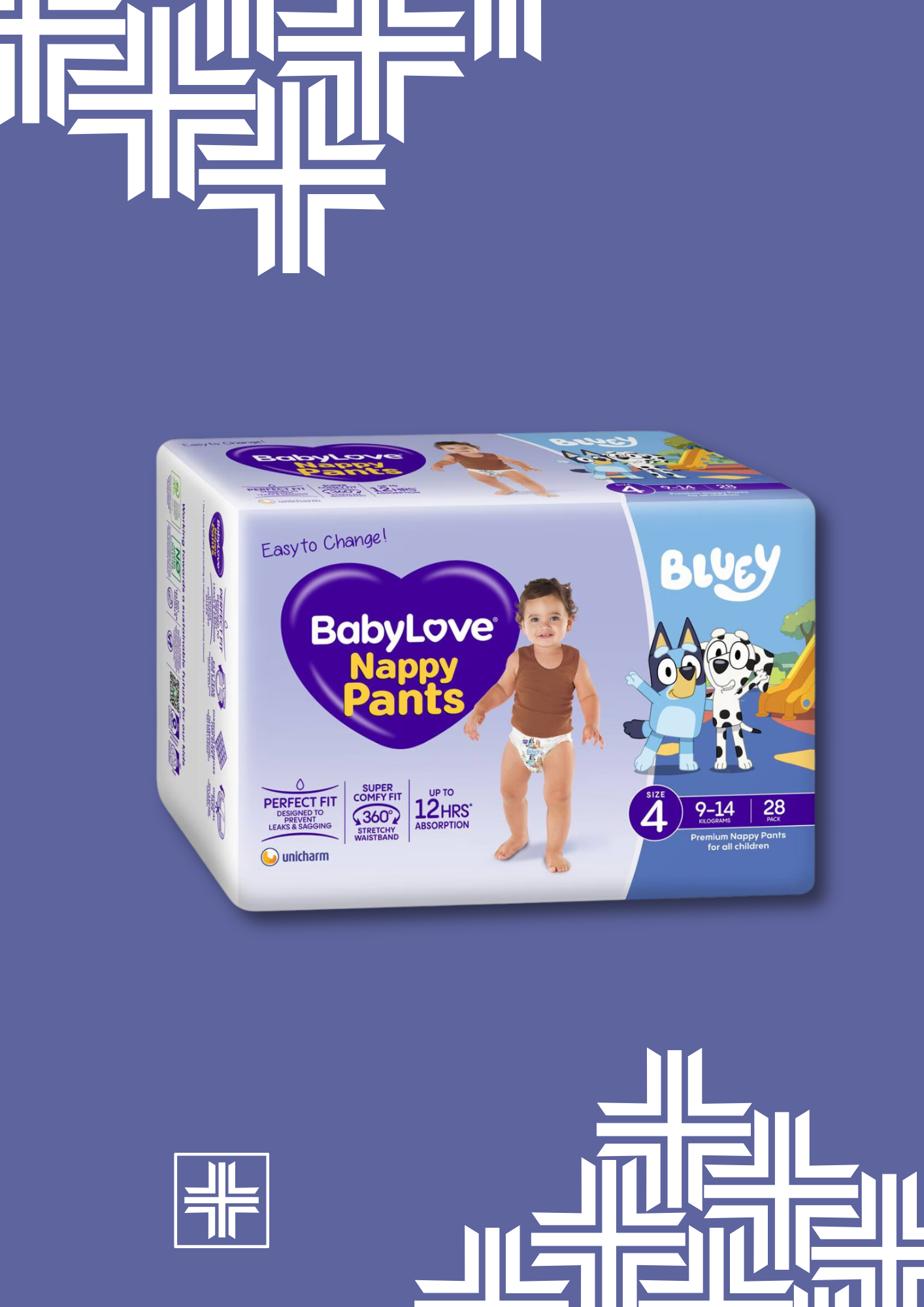 BabyLove Nappy Pants Toddler Size 4, 9-14kg 28 Pack