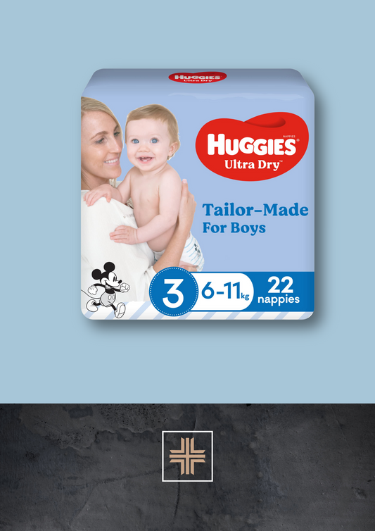 Huggies Ultra Dry For Boys Crawler Size 3, 6-11kg 22 Nappies