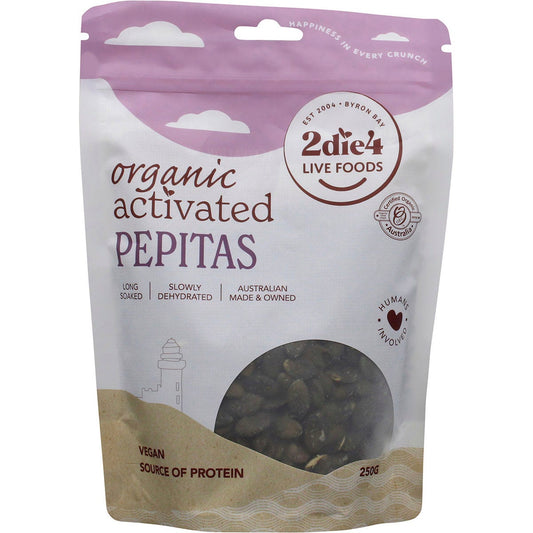 2DIE4 LIVE FOODS Organic Activated Pepitas 250g