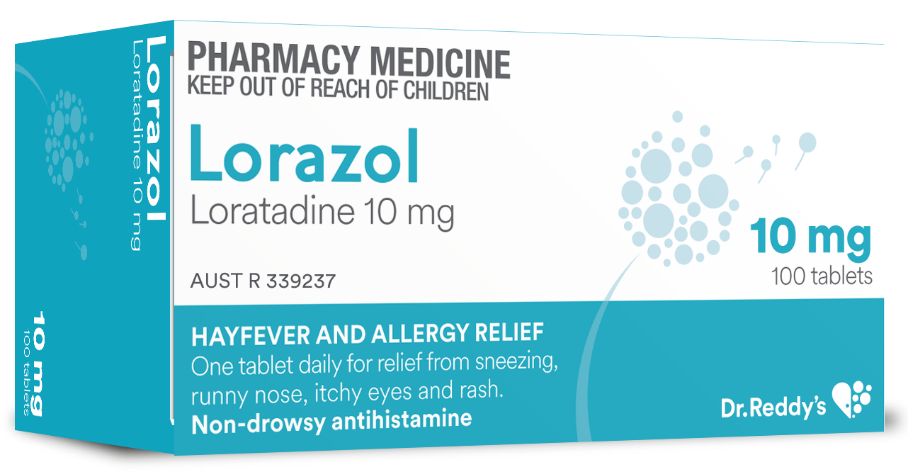 200x Lorazol - Loratadine 10mg Dr Reddys (Generic Claratyne Alternate)