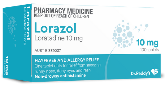 200x Lorazol - Loratadine 10mg Dr Reddys (Generic Claratyne Alternate)