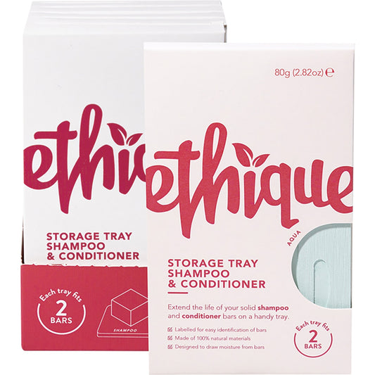 ETHIQUE Storage Tray Shampoo & Conditioner - Aqua 6PK