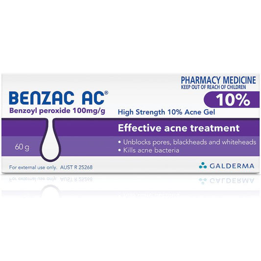 Benzac AC Gel 10% 60g (Limit ONE per Order)