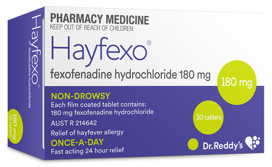 30x HayFexo Fexofenadine Hydrochloride 180mg Tablets