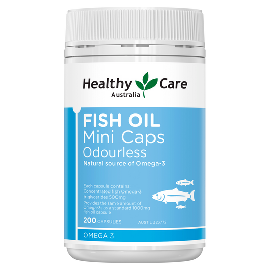 Healthy Care Fish Oil Mini Caps Odourless 200 Capsules