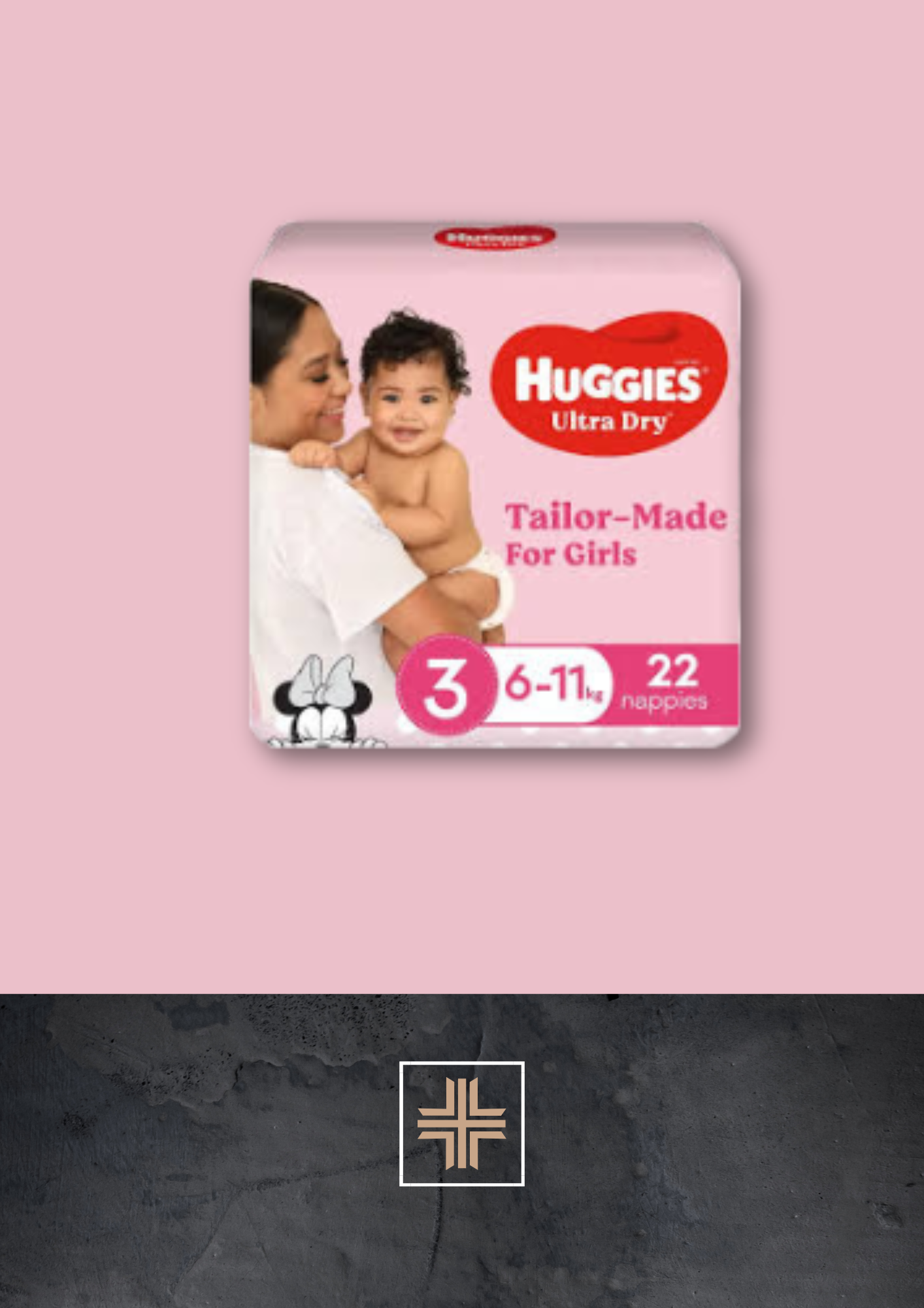Huggies Ultra Dry For Girls Crawler Size 3, 6-11kg 22 Nappies